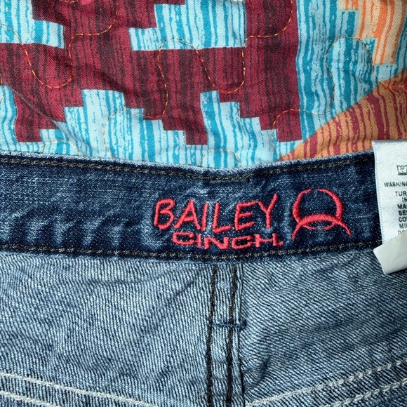 Cinch Blue Denim with Red Embroidery - Picture 2 of 3